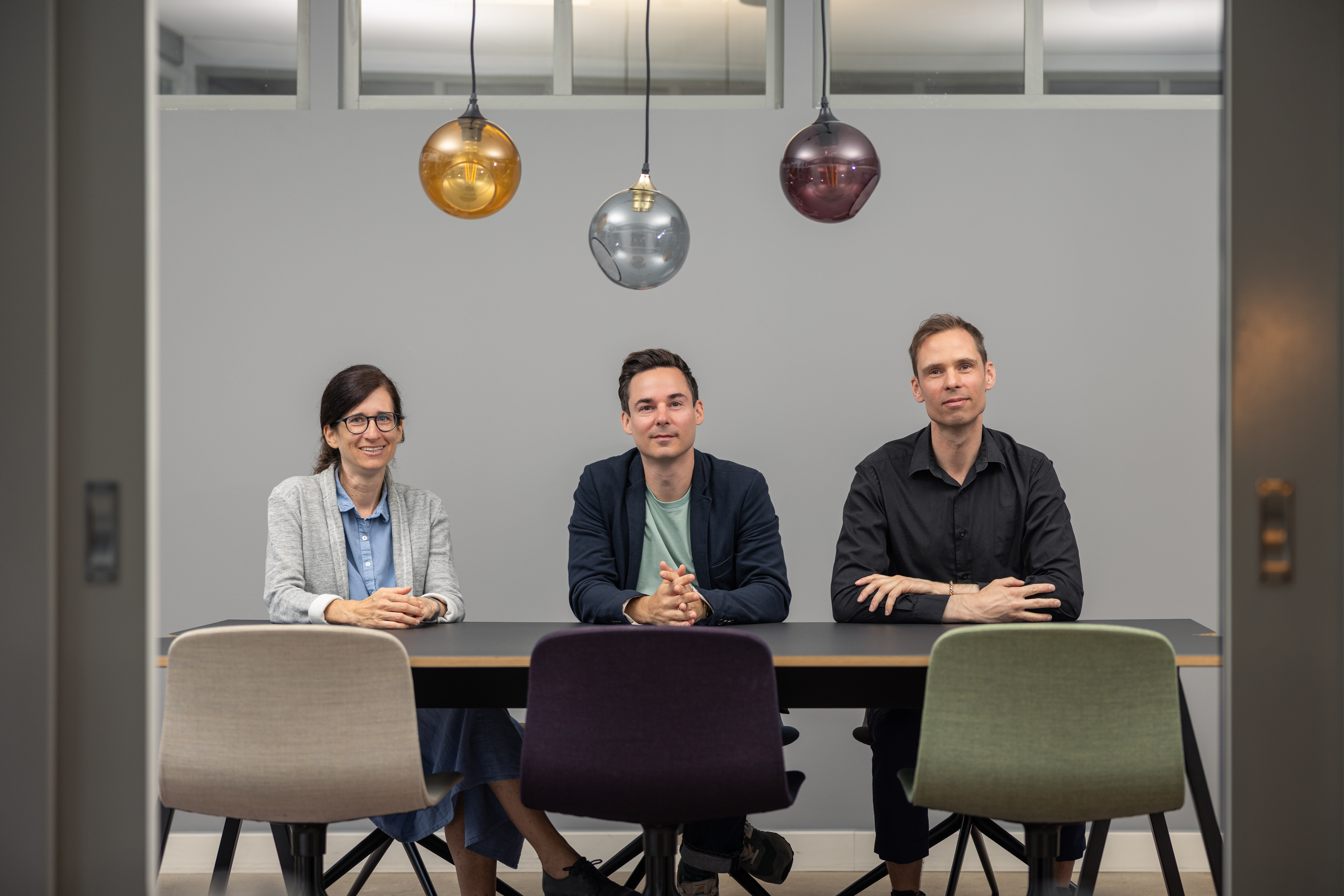 Teamfoto: Benedikt, Christine und Lukas gemeinsam